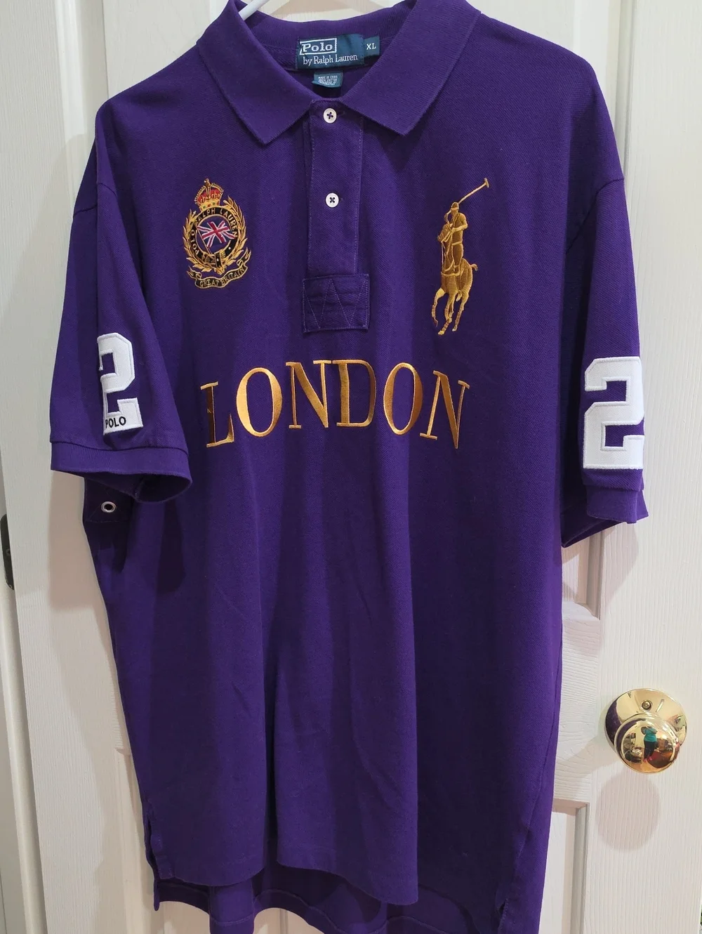 Polo by Ralph Lauren London Big Pony Polo Shirt (Chief Keef Style Polo) Size XL